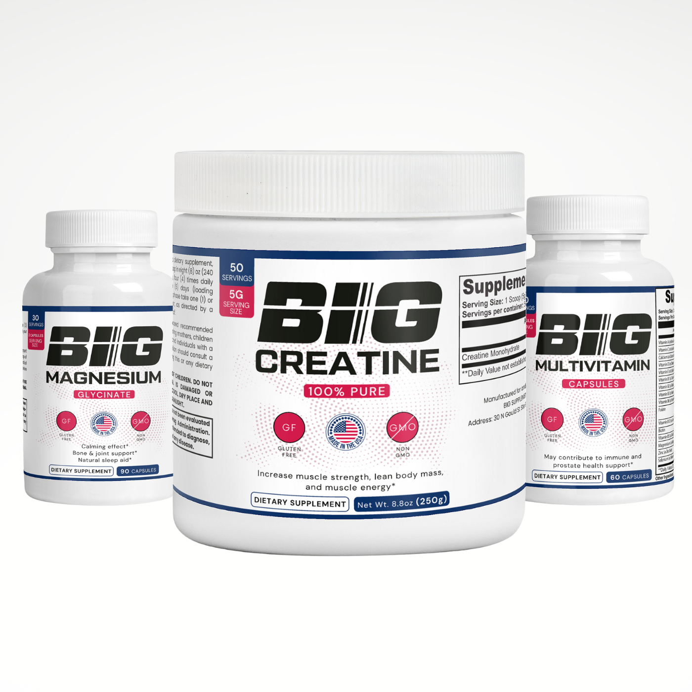 BIG ESSENTIALS (Creatine, Multivitamin, Magnesium Glycinate)